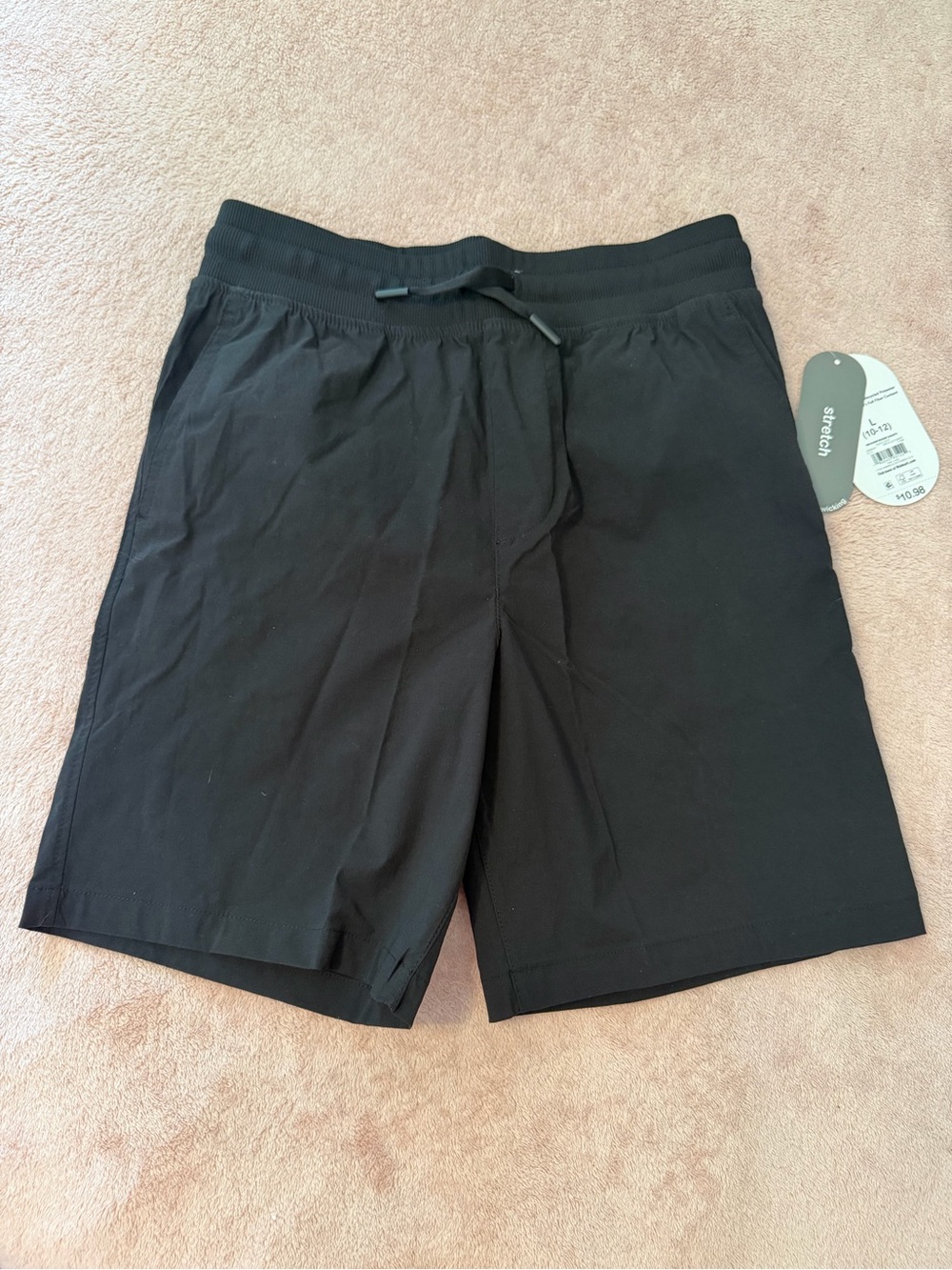 Wonder Nation Black Kids Drawstring Shorts